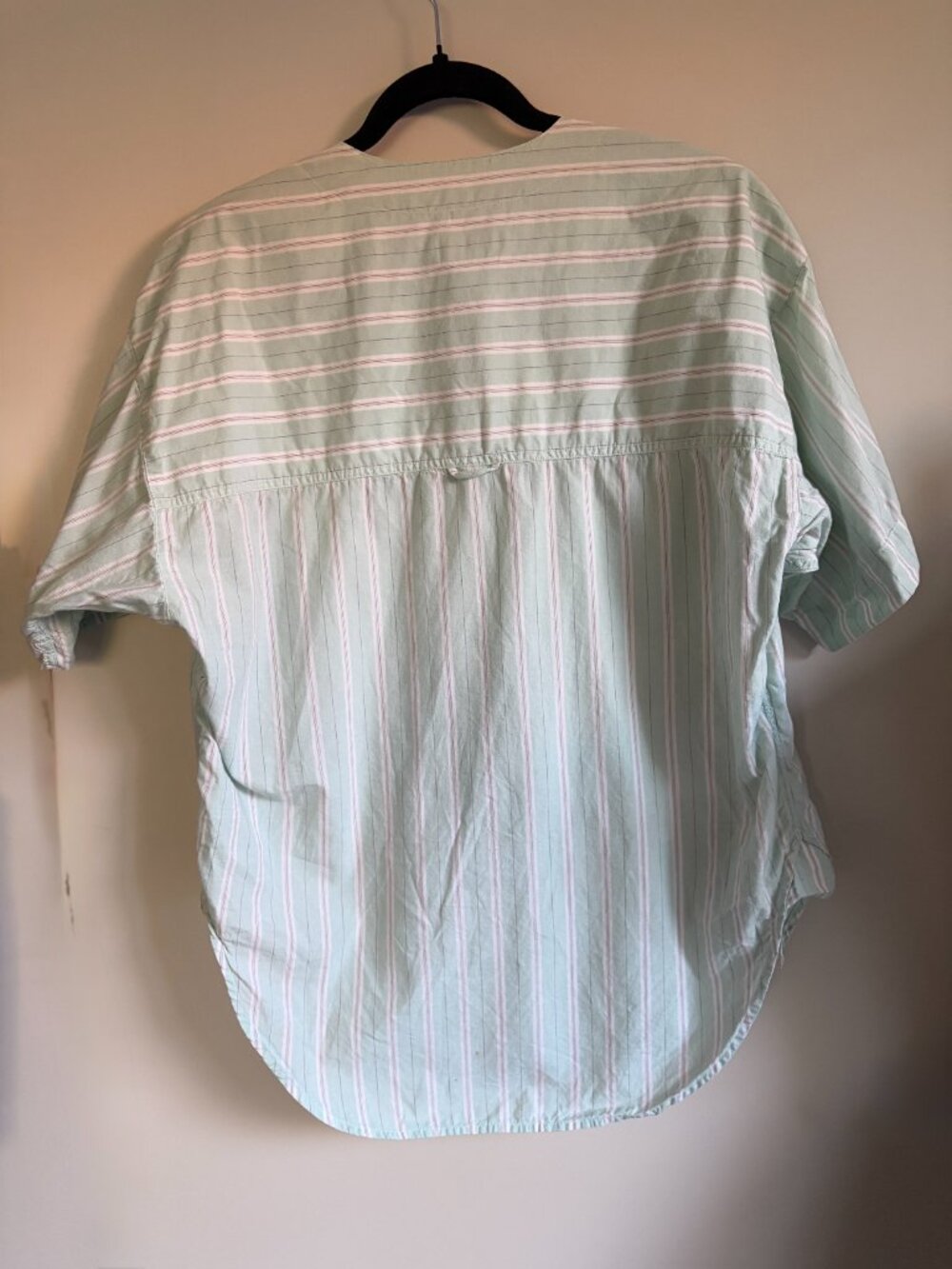 Vintage 80s Calvin Klein Sport Cotton Striped Button Up Shirt Medium - Picture 3 of 5